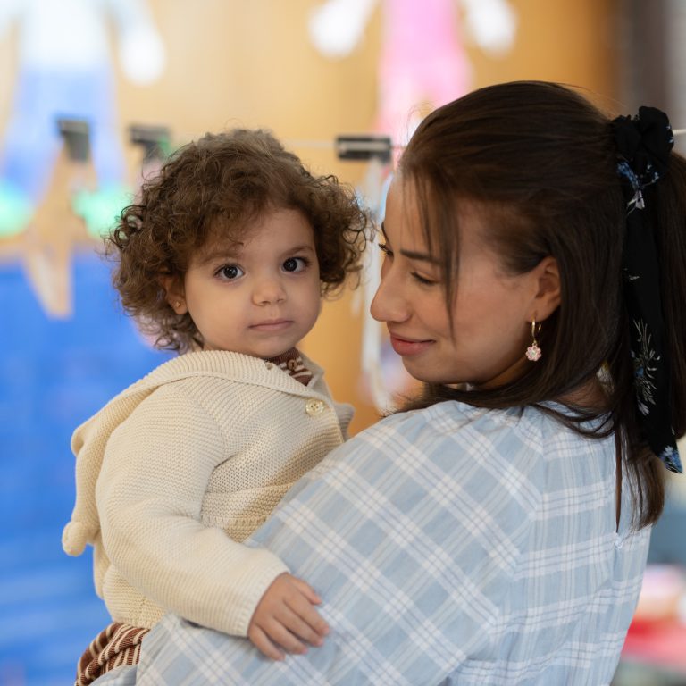 Little girl with curly hair