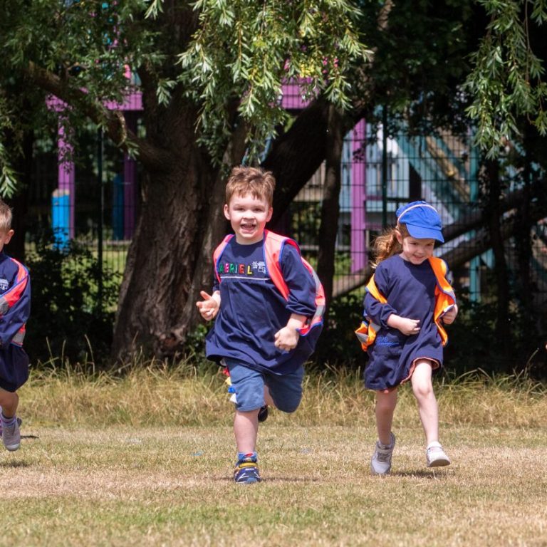 children running