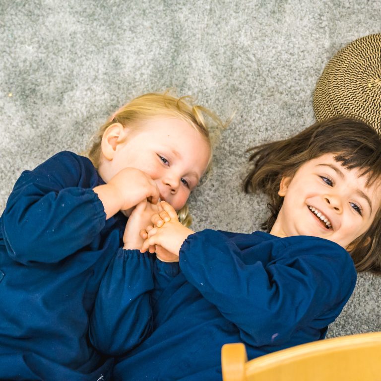 children playing on the carpet